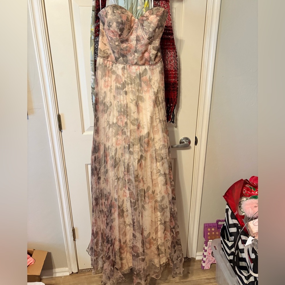 Floral formal bride maids dress